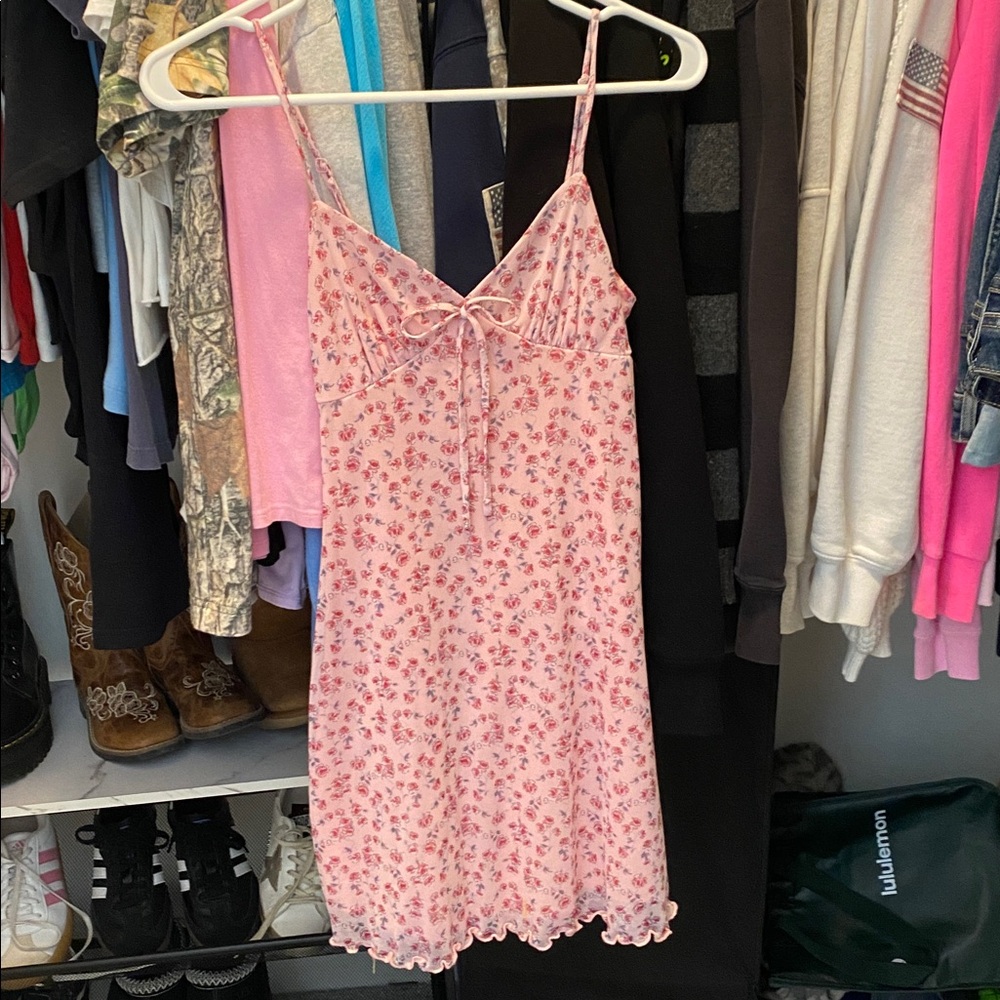 Full Tilt Pink Floral Kids Casual Dress